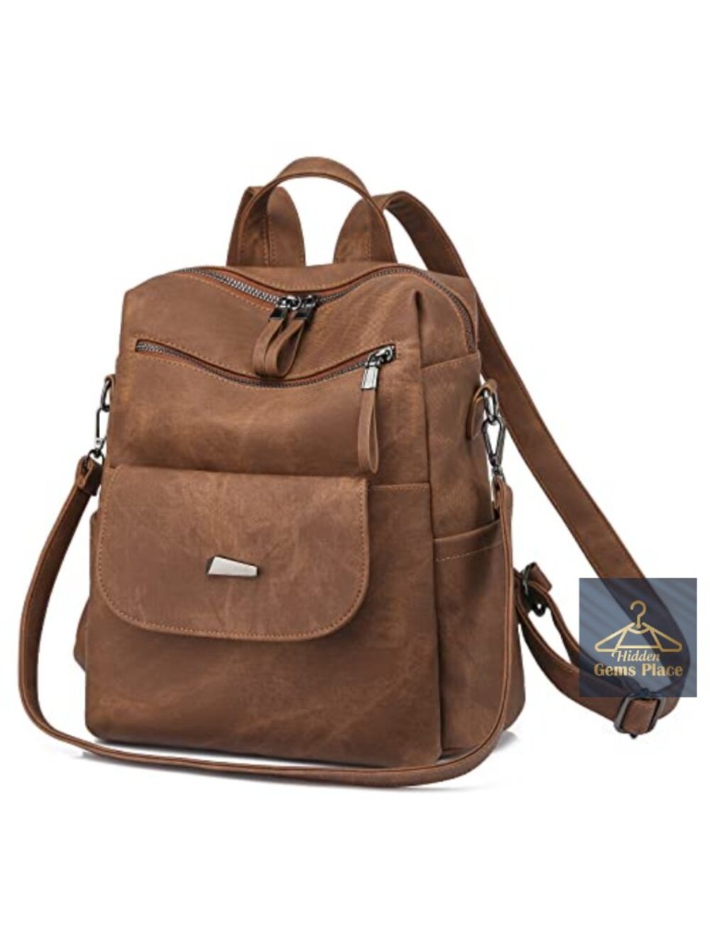 Small Faux Leather Backpack Purse Waterproof Anti-theft Convertible Handbag